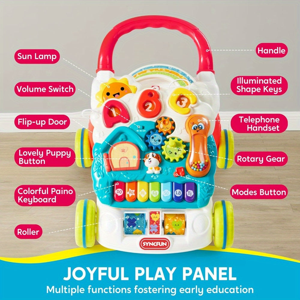 baby learning walker 2in 1 sit stand learning toys