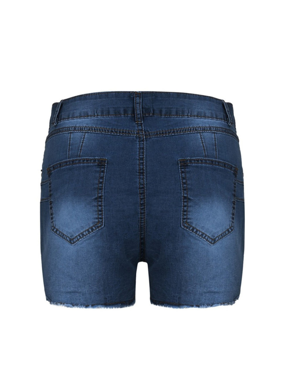 fit ripped denim shorts women stretch high waist