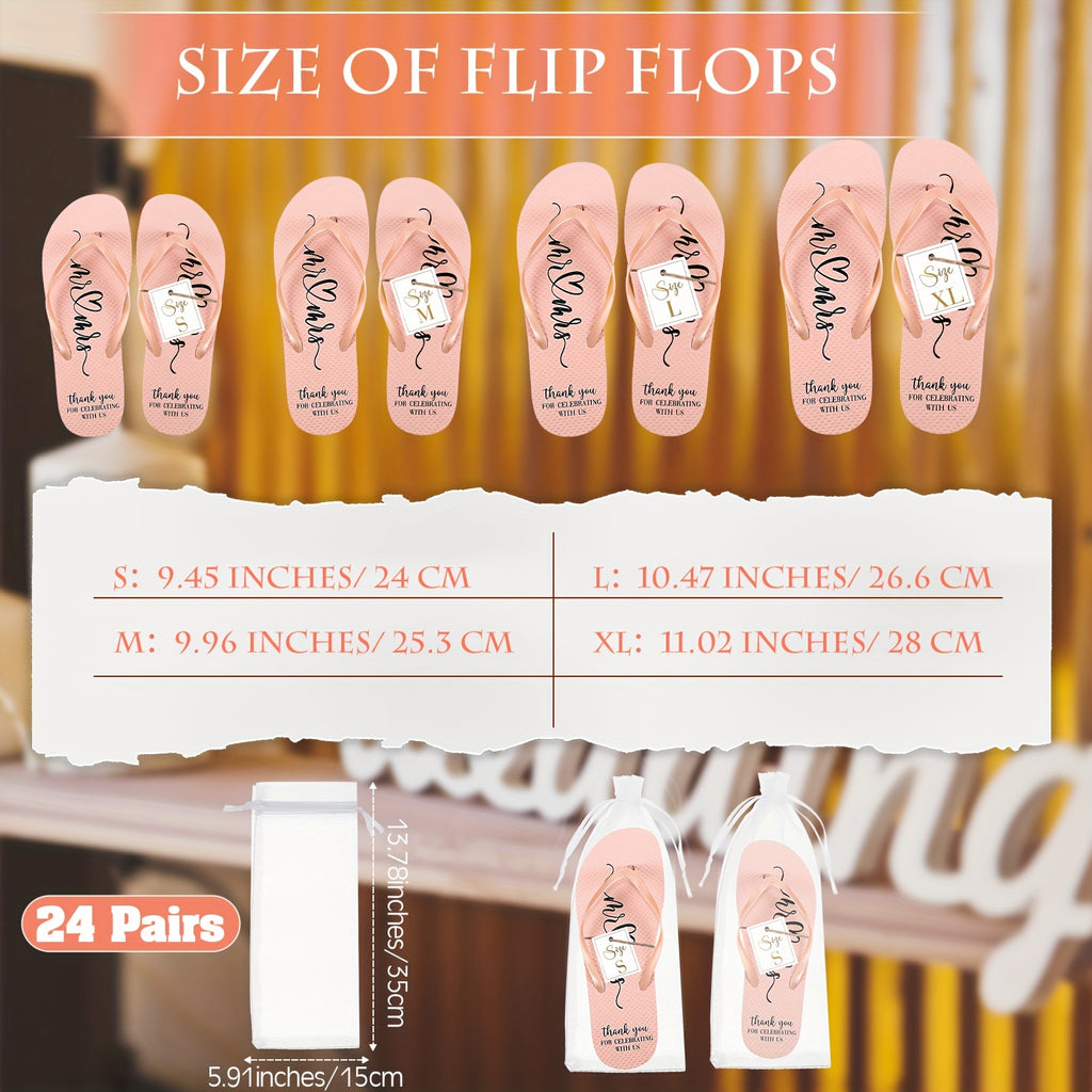 24 pairs bulk wedding flip flops women bulk slippers sandals