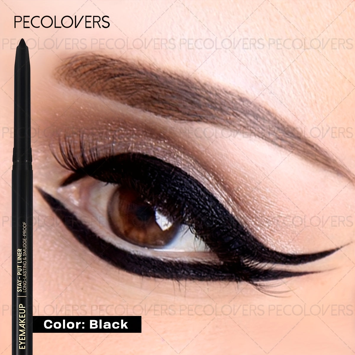 1pc waterproof sweatproof black eyeliner creamy texture long