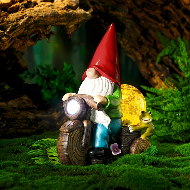 outdoor garden gnome statue light outdoor garden