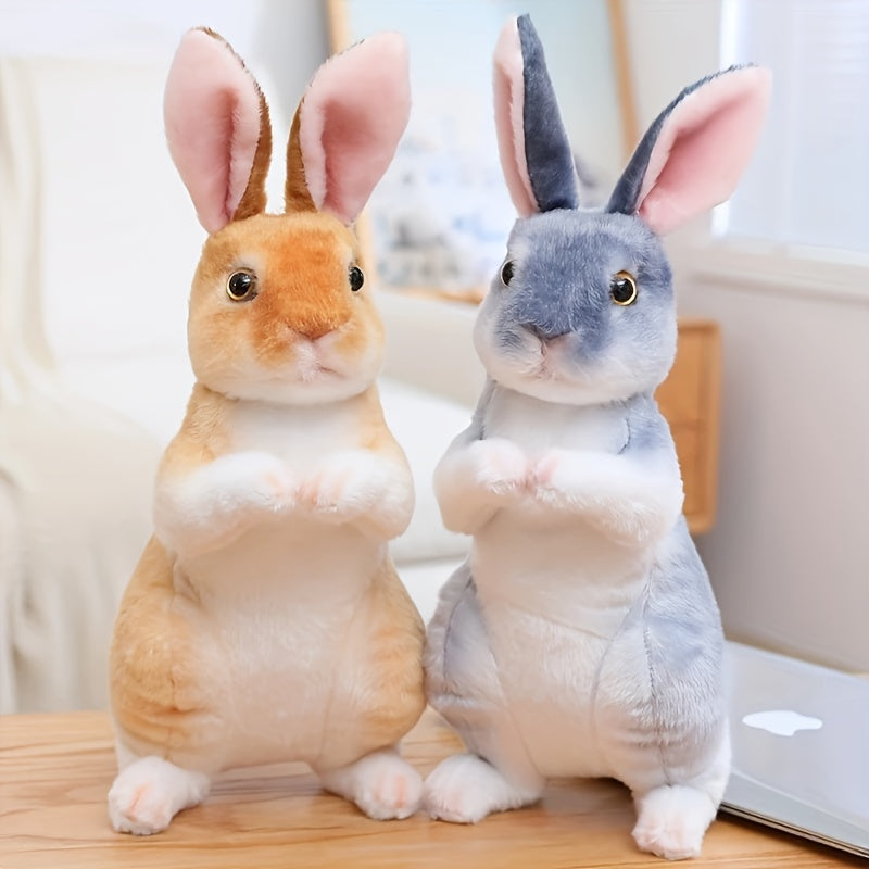 1pc rabbit plush toy white beige black cute bunny plush