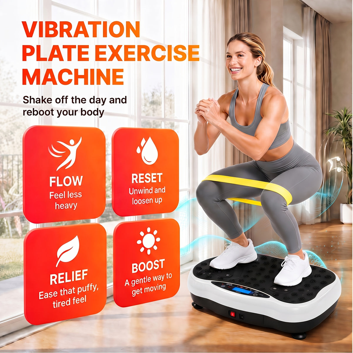 vibration plate exercise machine full body workout vibration