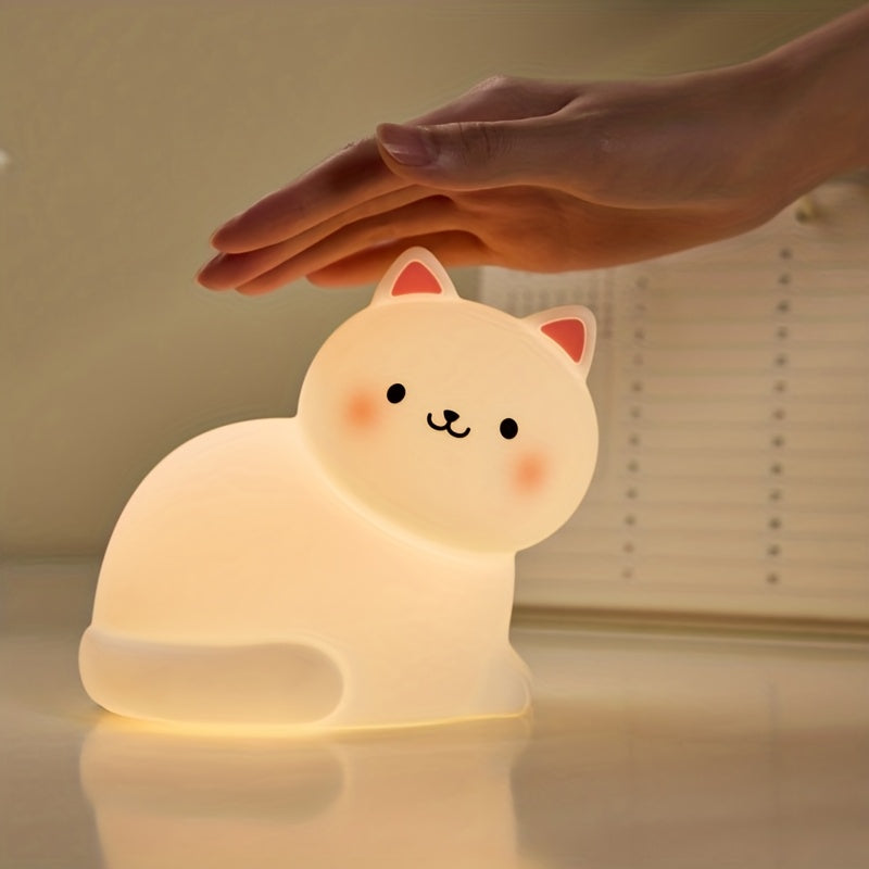 childrens cat night light 7 rgb color cycling   tap
