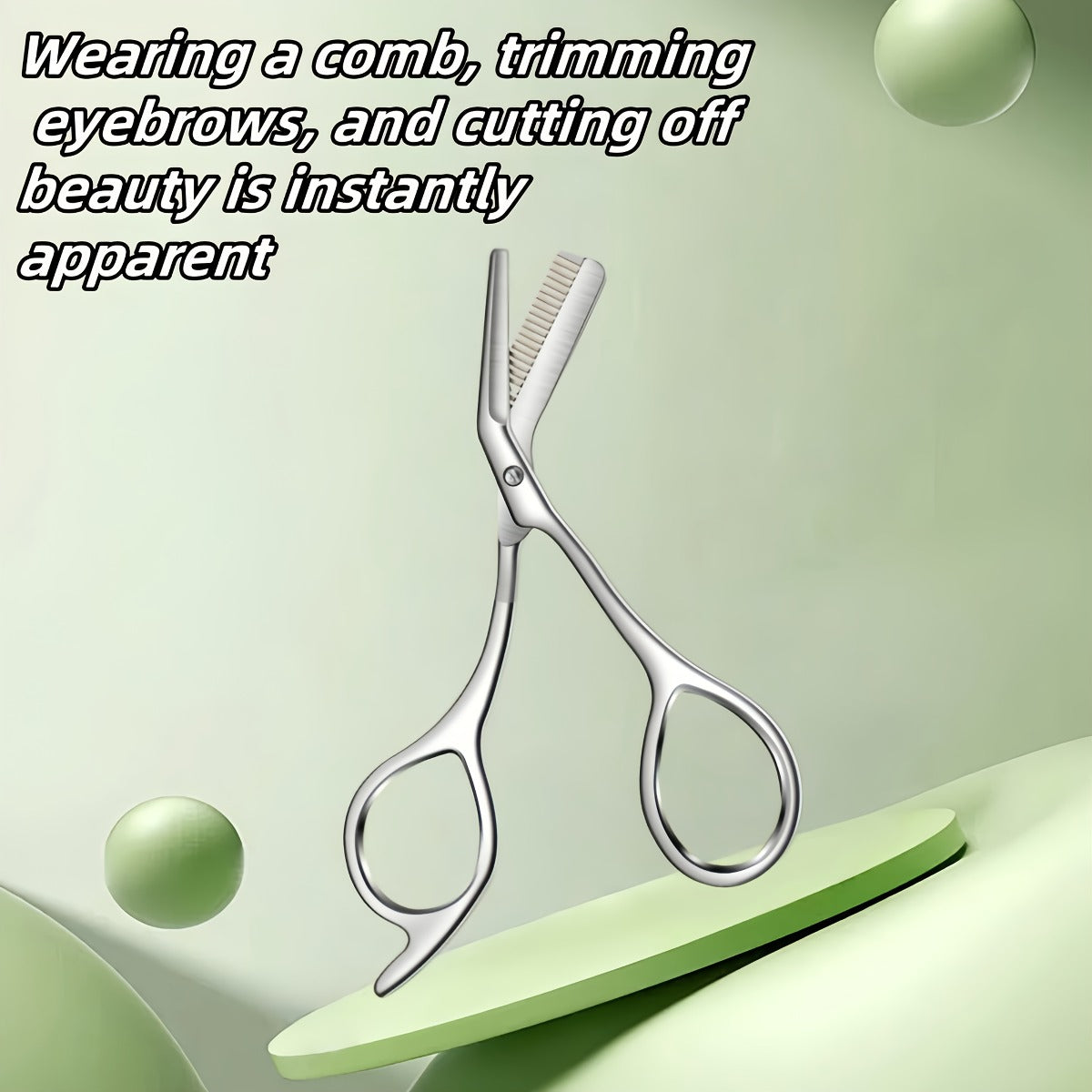 stainless steel   eyebrow scissors built in brow
