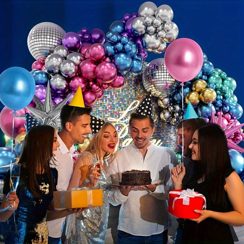 146  balloon garland arch kit disco ball balloons