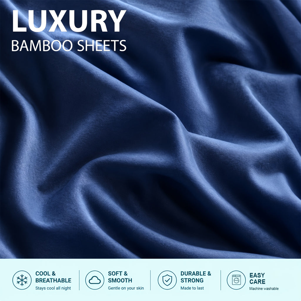 3 4pcs cooling bamboo bed sheet set 3000 tc extra deep