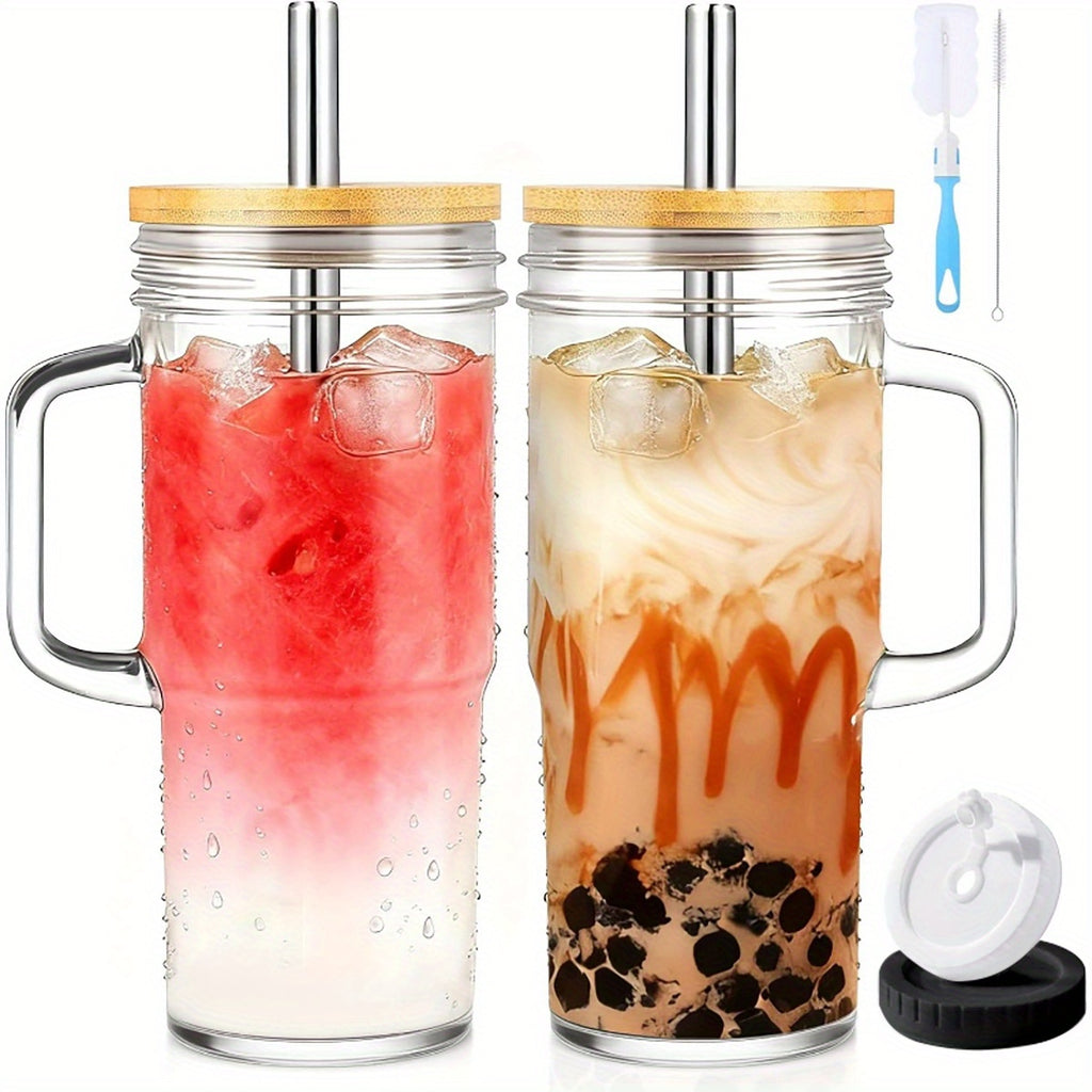 2 4pcs tumblers lid straw 24oz bamboo lid straw