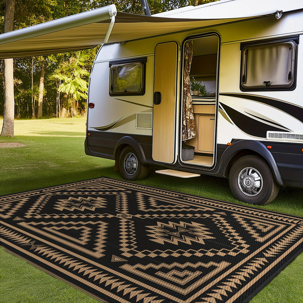 outdoor mat reversible plastic straw camping mat patio deck