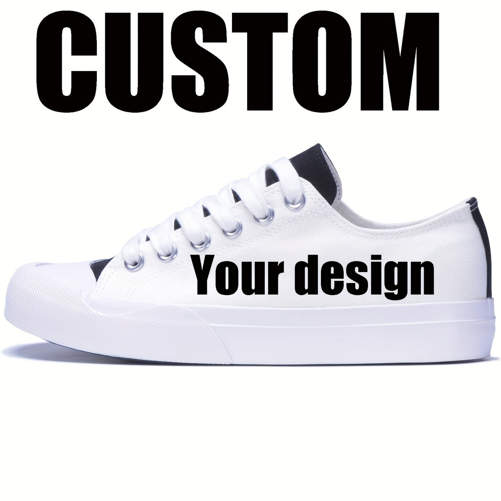 custom photo image black high top canvas sneakers casual