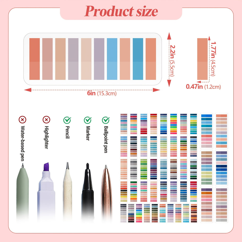 16000pcs 80 colors transparent   annotation tabs