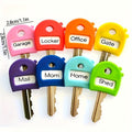 16pcs random color 8 keychains 8 cards labeled keychains
