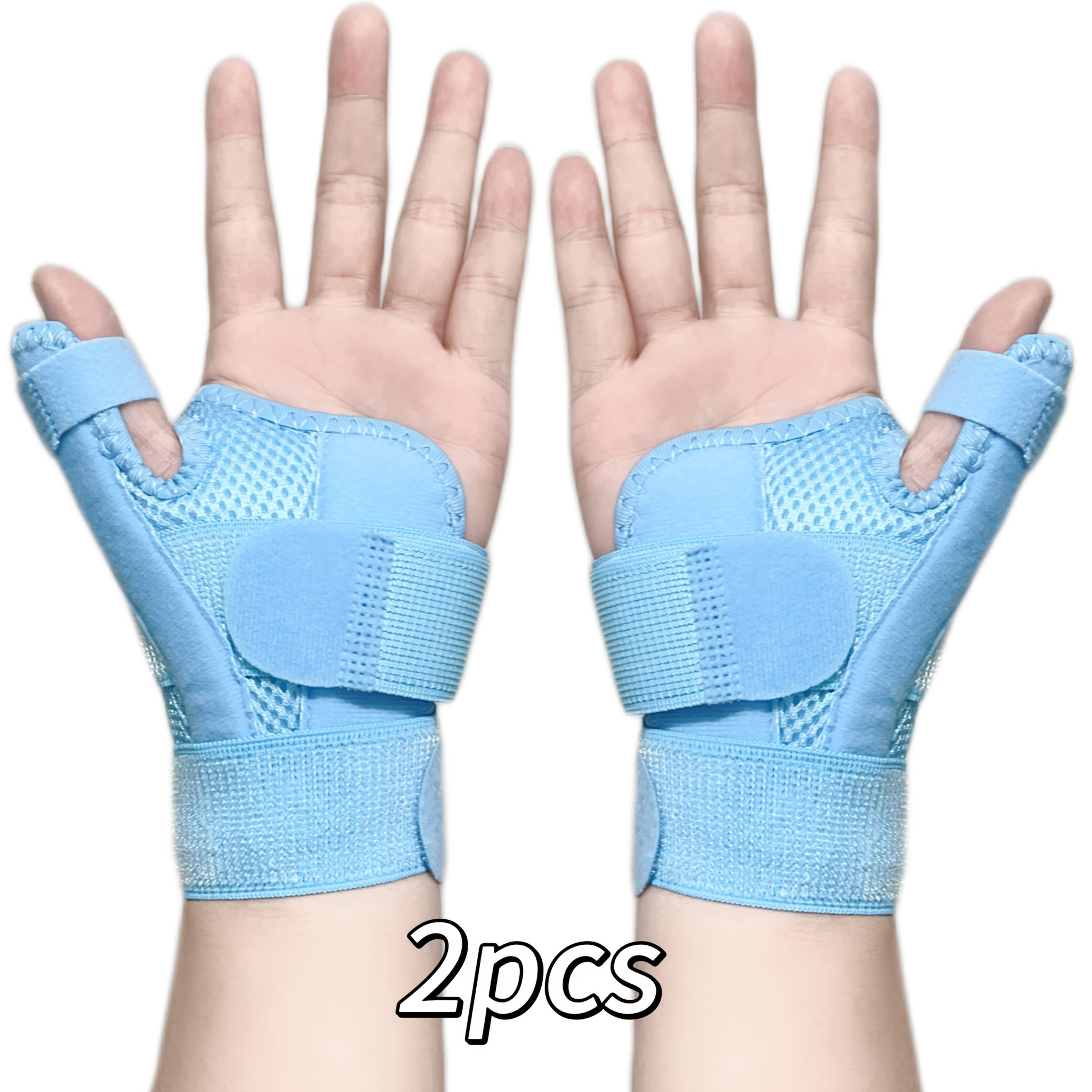 2pcs adjustable thumb wrist support braces breathable fabric