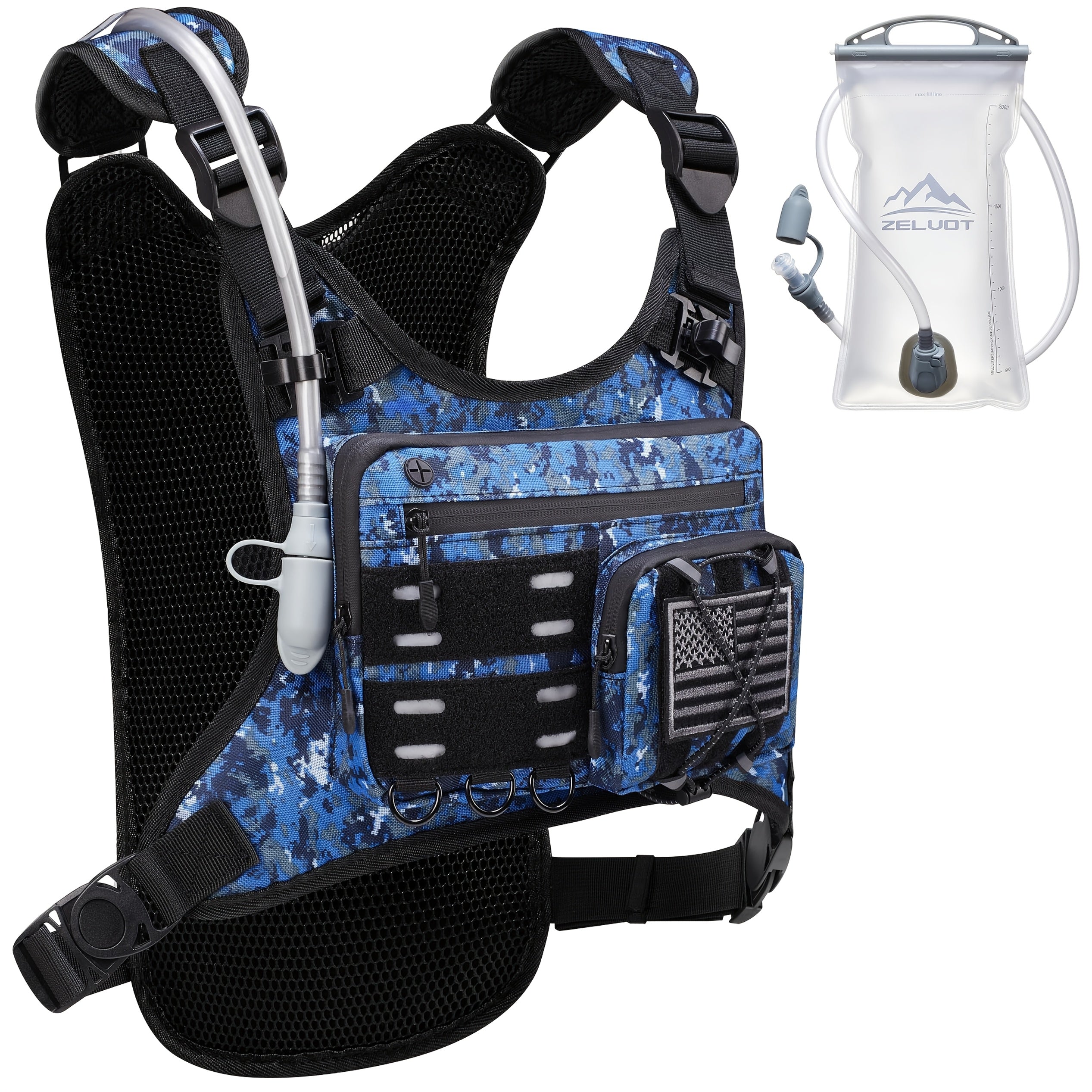 running vest 3l water bladder lightweight adjustable chest