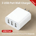 smart charging 3 usb wall adapter 3 in 1 us plug