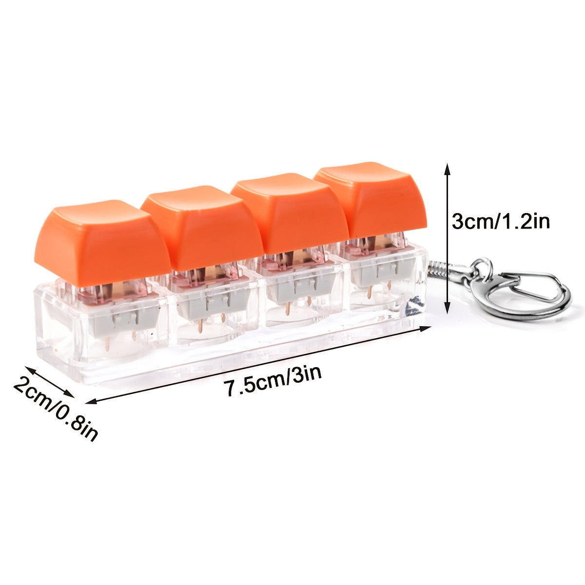 mechanical keyboard keycap fidget keychain 4 button press