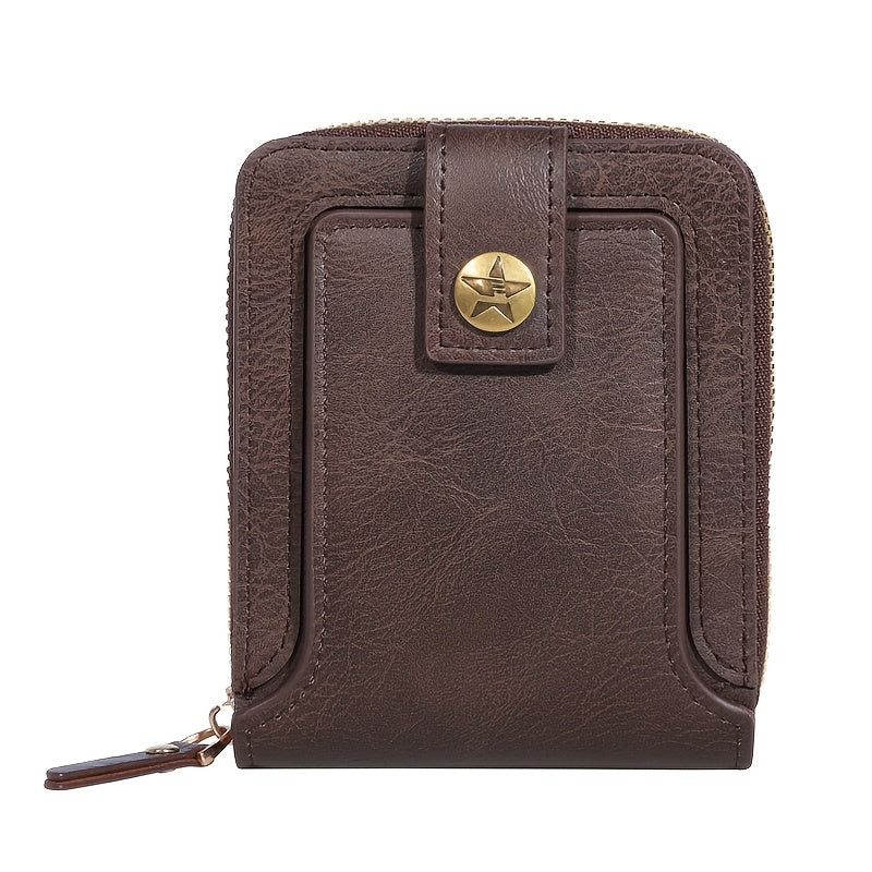 mens zipper wallet retro short length cross border hot item