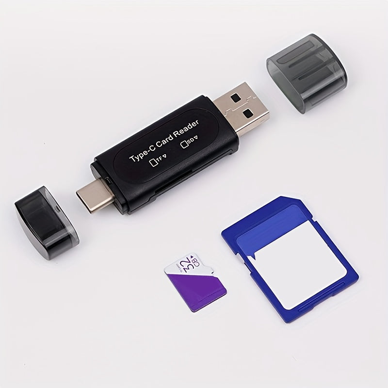 usb card reader 4in1 type c usb a   hc card adapter dual