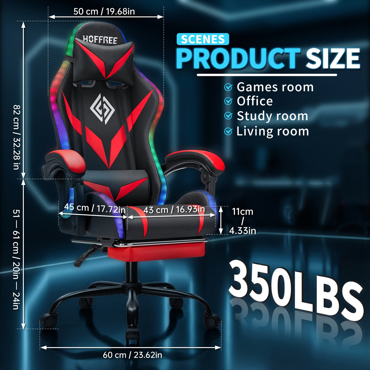 massage lumbar support bar ergonomic gaming