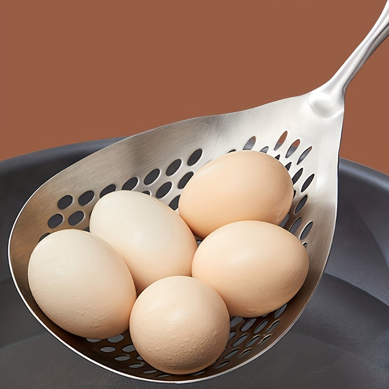 large stainless steel colander skimmer durable kitchen