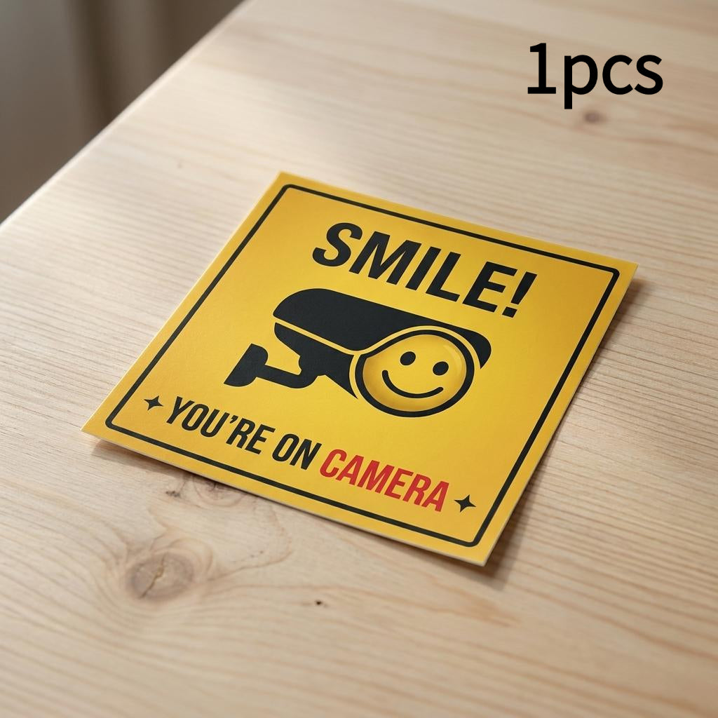 1pc smile monitoring reminder sticker security camera