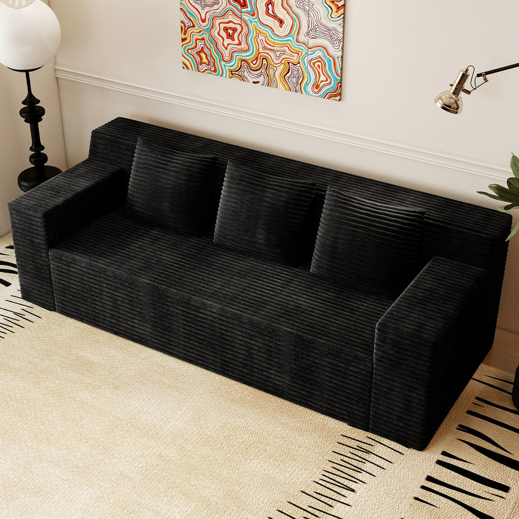 71 inch modern   no wooden frame living room sofa