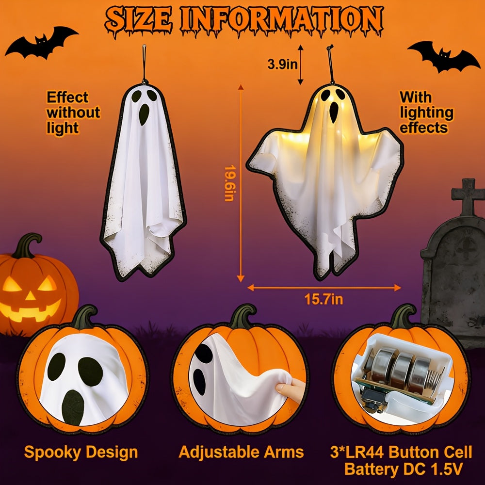 3pcs 20 inch halloween hanging ghosts led flying ghost ip44