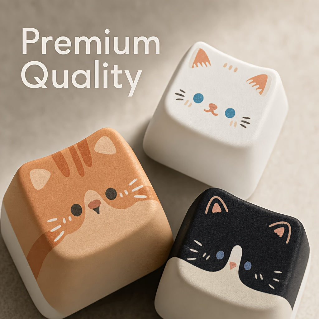 rectangular 4 style cute cat stress relief