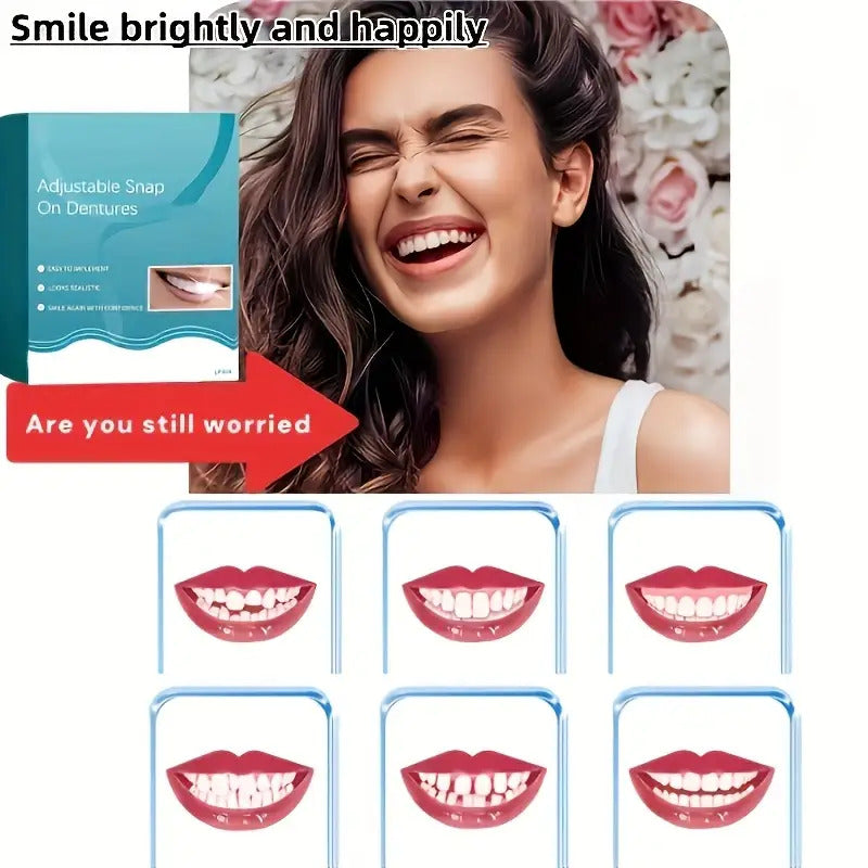 adjustable snap cosmetic teeth veneers flexible comfortable