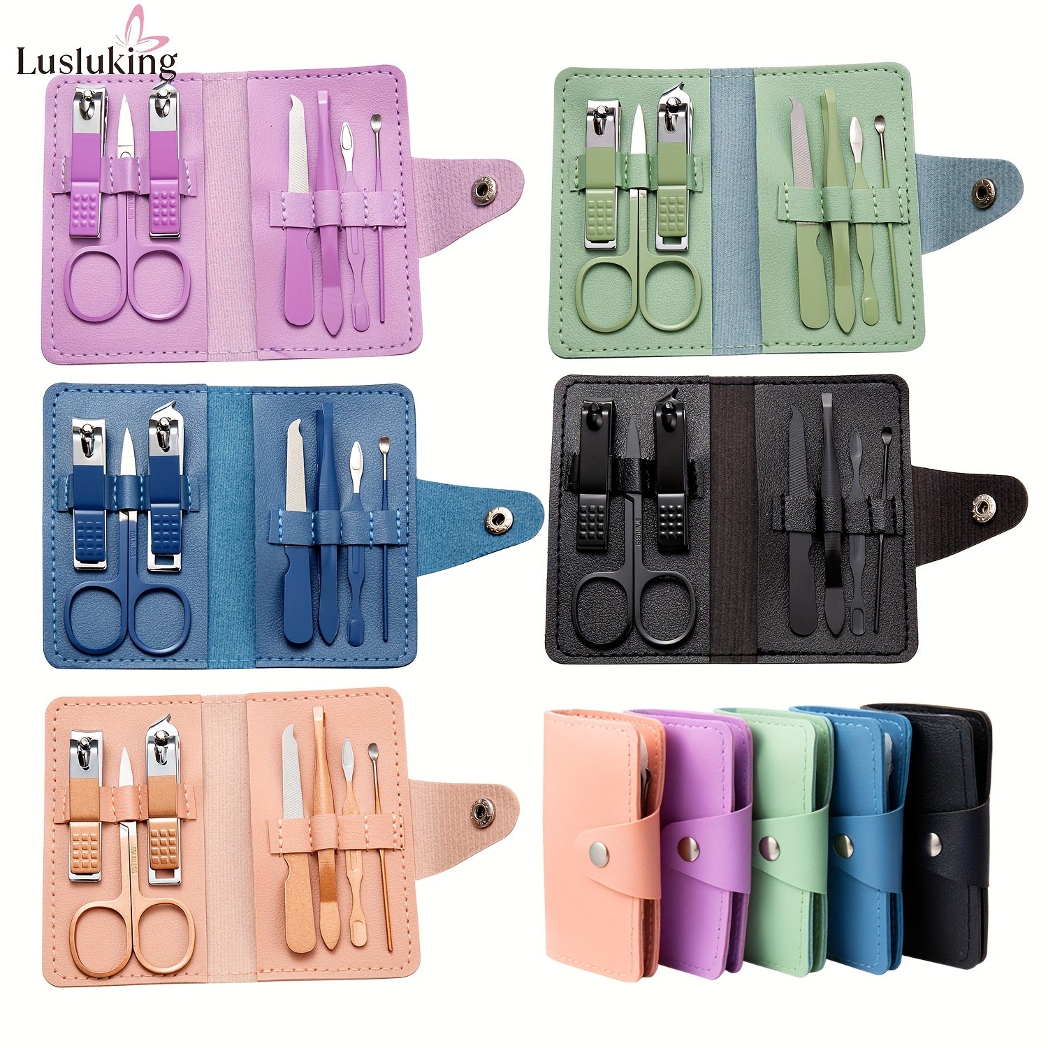 7pcs high quality stainless steel nail clipper set manicure