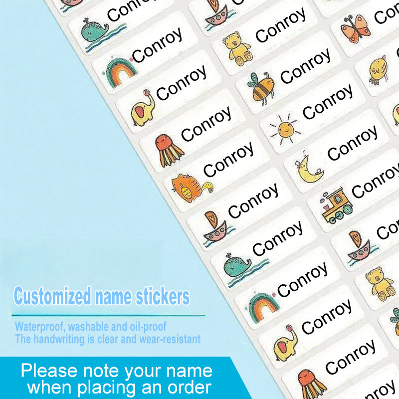 60 360pcs custom waterproof cartoon name stickers anti