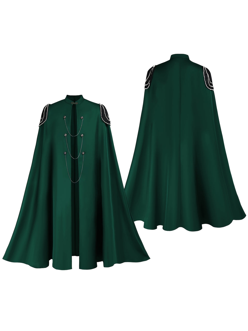 medieval gothic cloak cape   costume chain