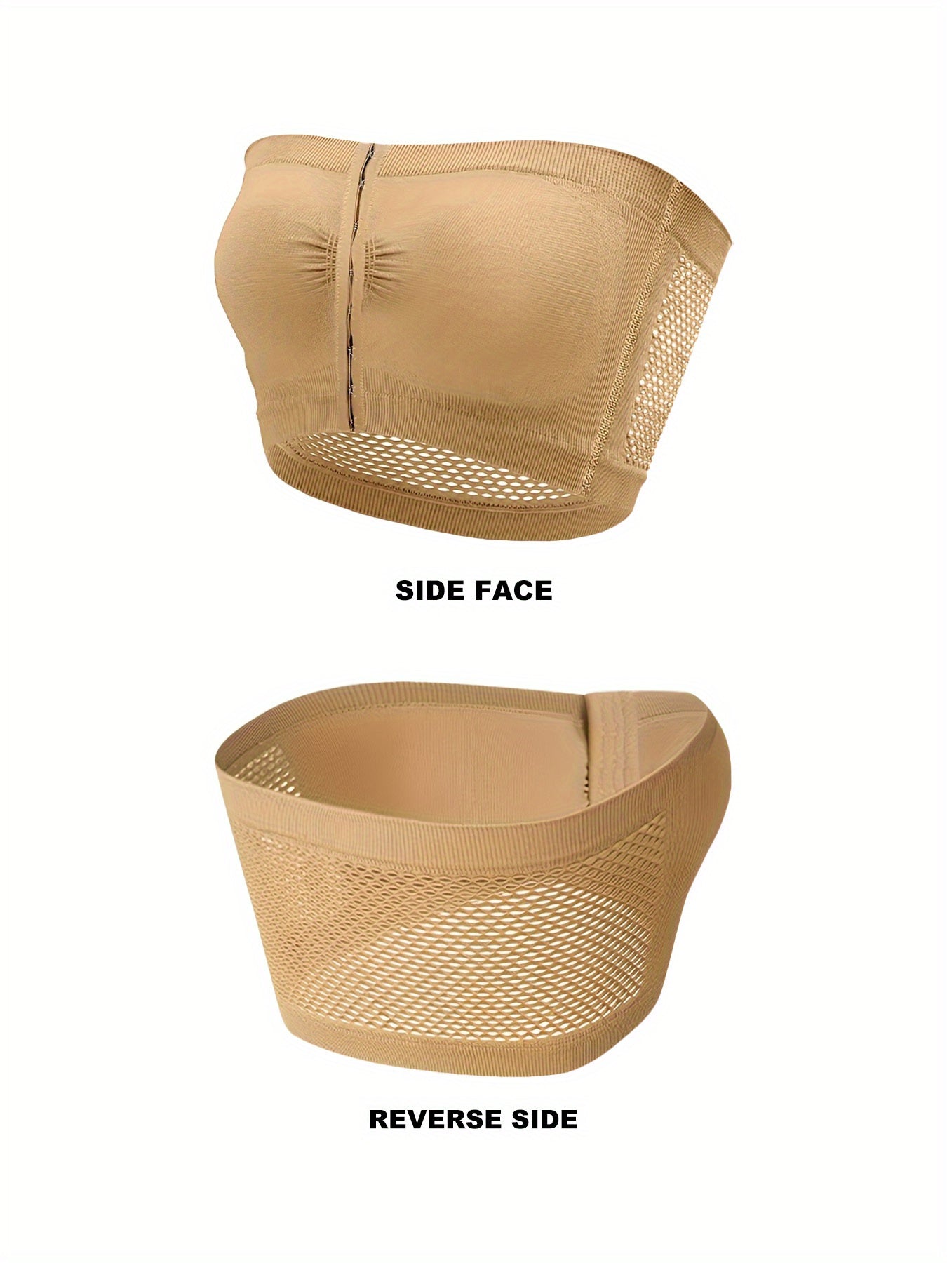 1pc esselegance plus size strapless seamless push bandeau