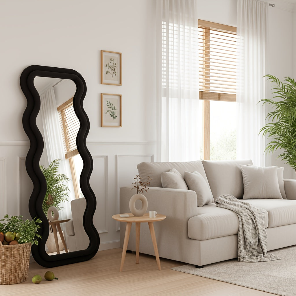 standing mirror suitable nursery   shatterproof