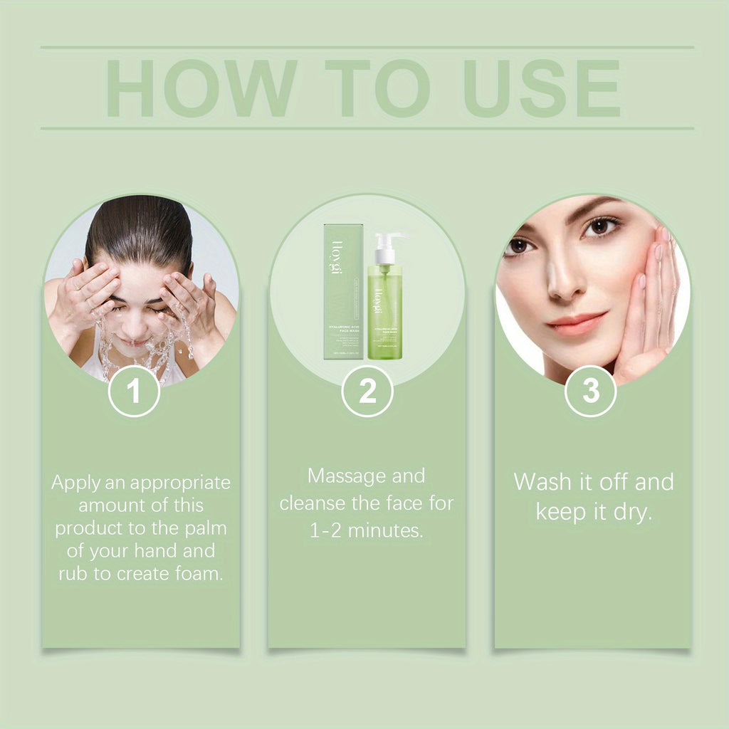 gentle hyaluronic acid cleansing gel aloe oat ingredients