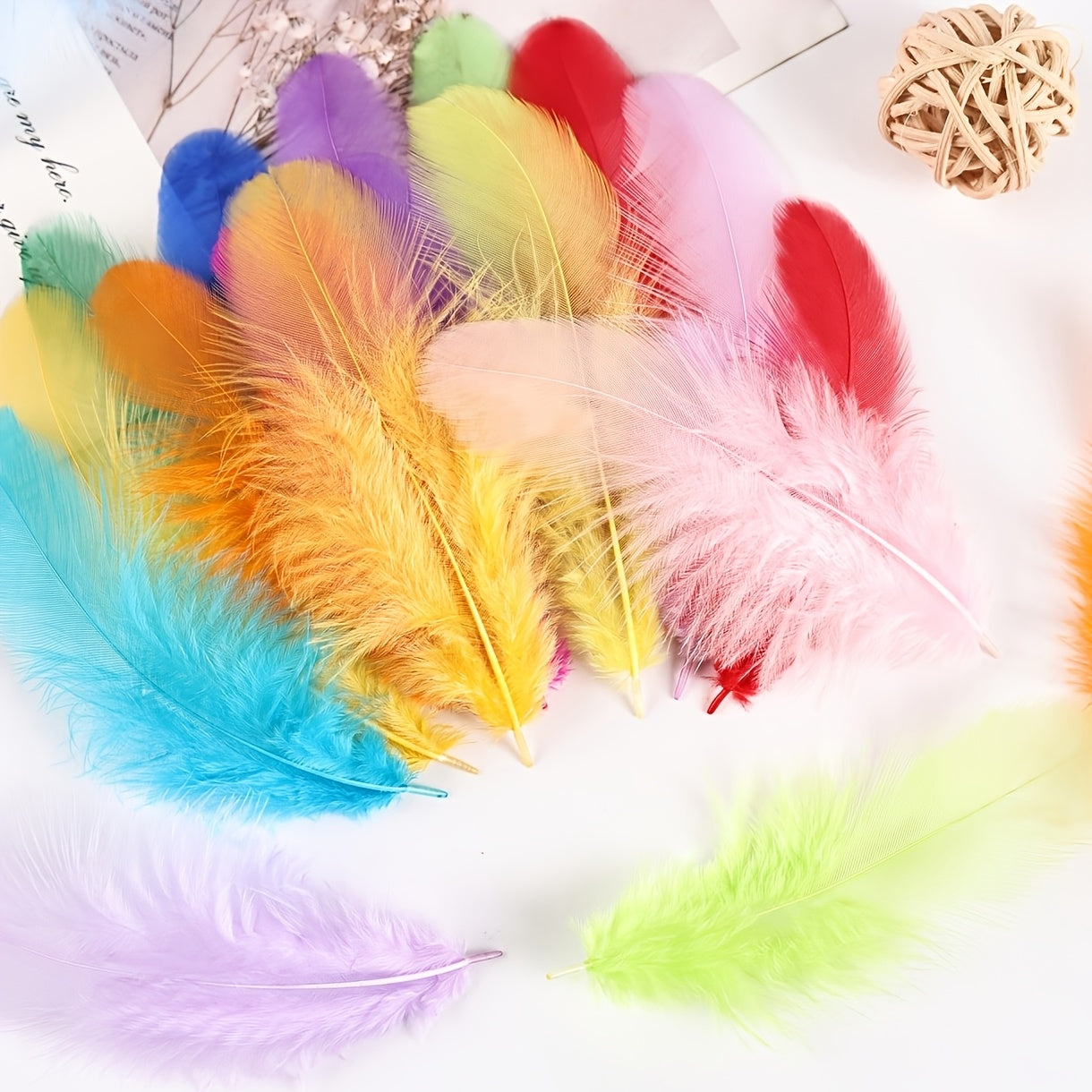 297pcs colorful artificial feathers suitable diy crafts