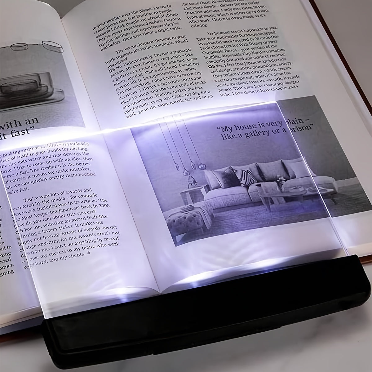1pc black white led reading light bedroom reading night