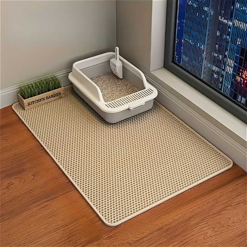ultra large double layer eva cat litter mat set   1pc