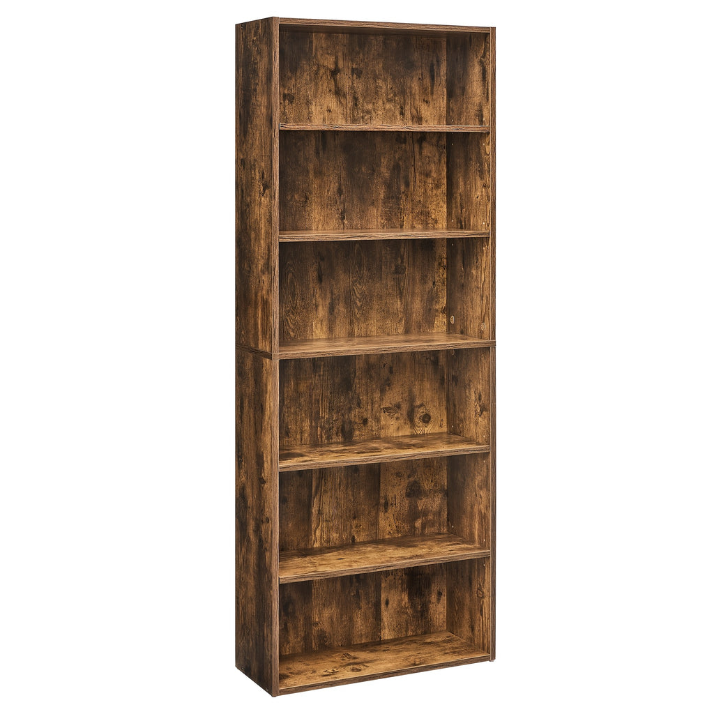 6 tier open bookshelf display space saving bookcase home