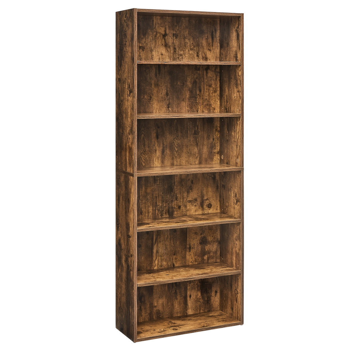 6 tier open bookshelf display space saving bookcase home