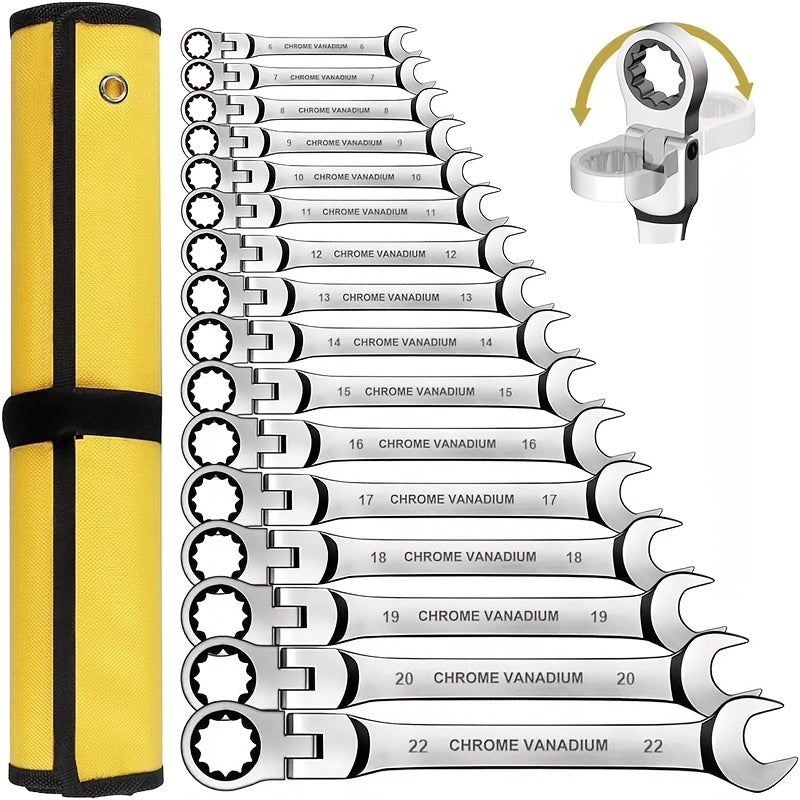 180   ratcheting wrench set 16pcs metric 6 22mm 72