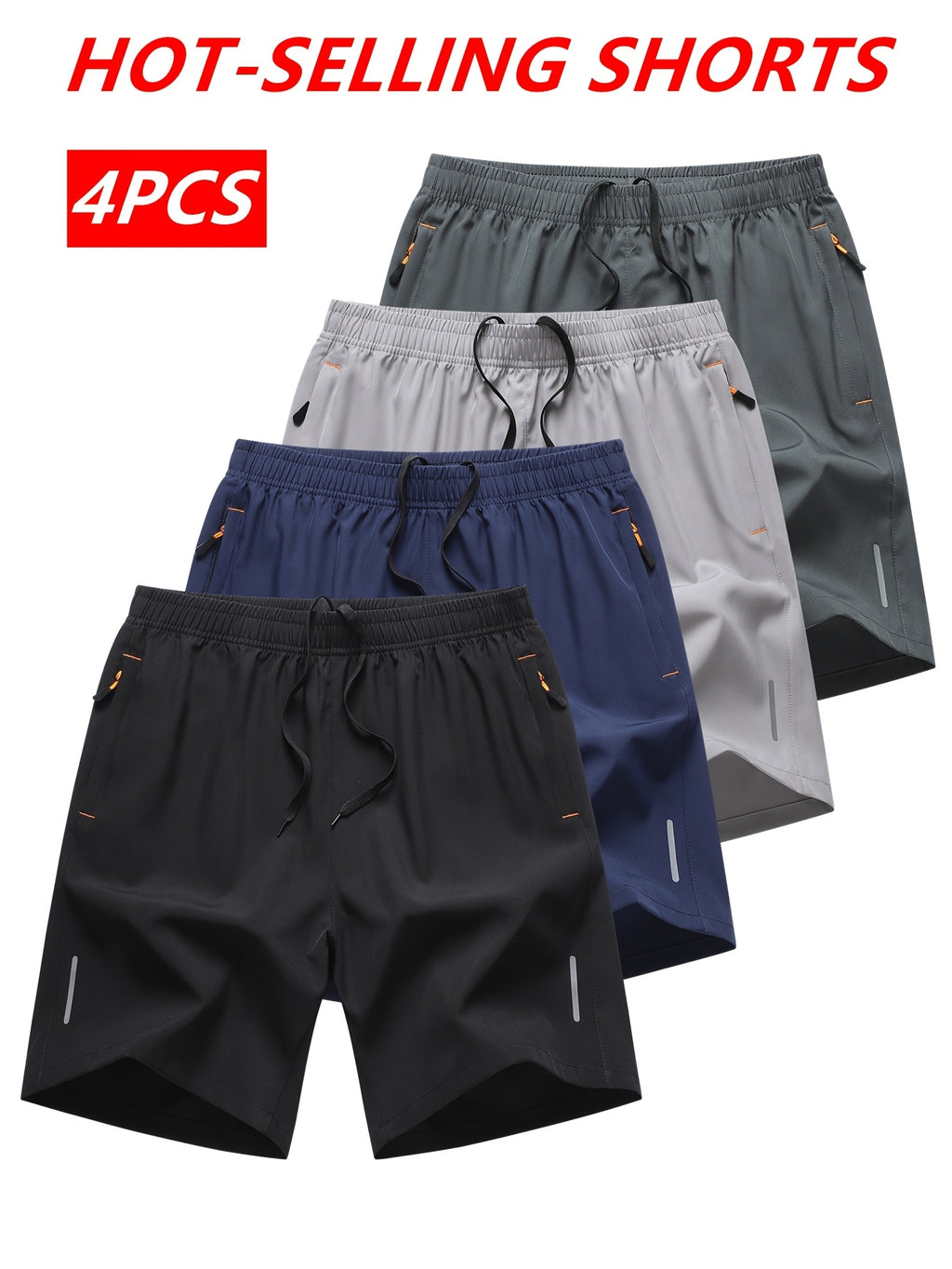 4pcs mens summer athletic shorts quick dry lightweight