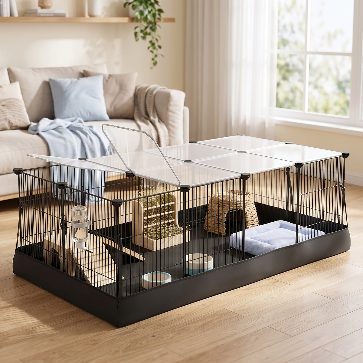 modular small   yard 20 panel rabbit guinea pig cage