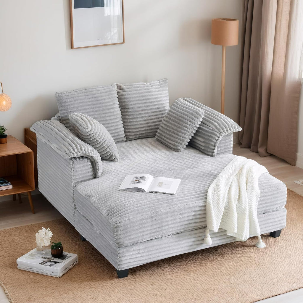 lounge sofa 56 oversized reading sofa corduroy chaise