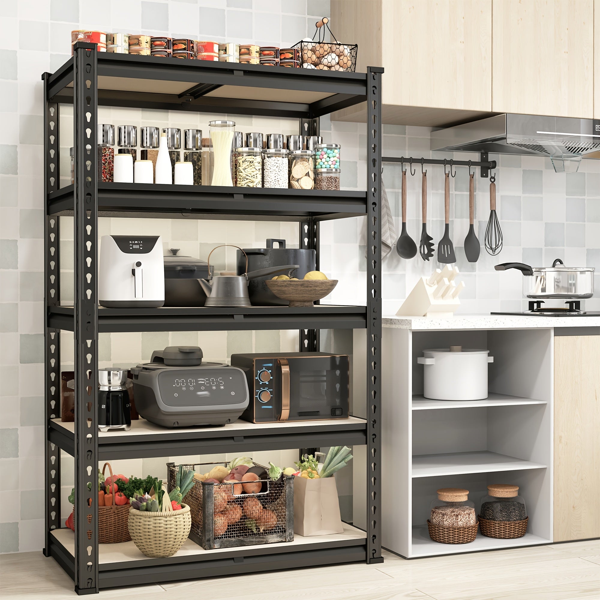 2000lbs storage shelves 5 tier garage shelving heavy duty