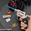 shaped metal butane refillable lighter straight