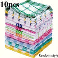 10pcs random color double sided dishwashing cloth kitchen