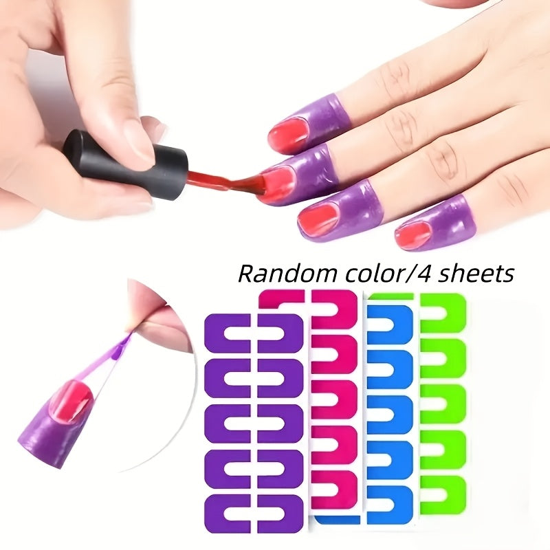 40pc u shaped nail protective film used nail printing