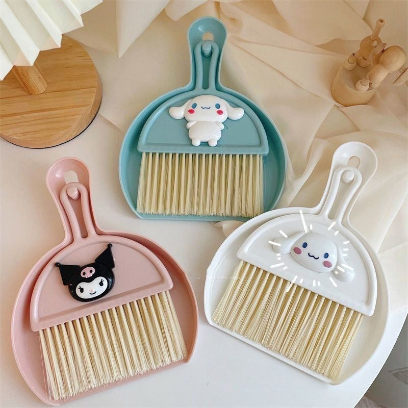 handheld broom cartoon cute desktop cleaning set