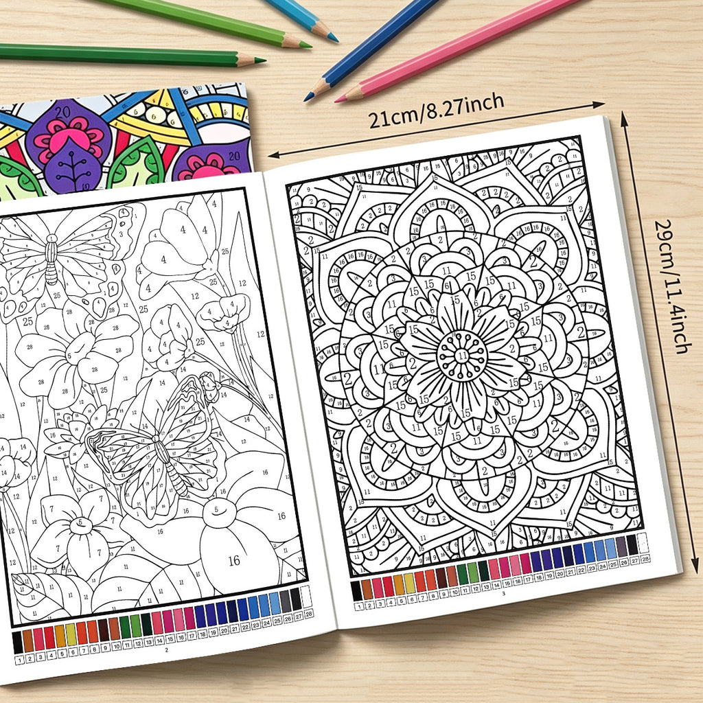 color   book   relaxing mandala floral